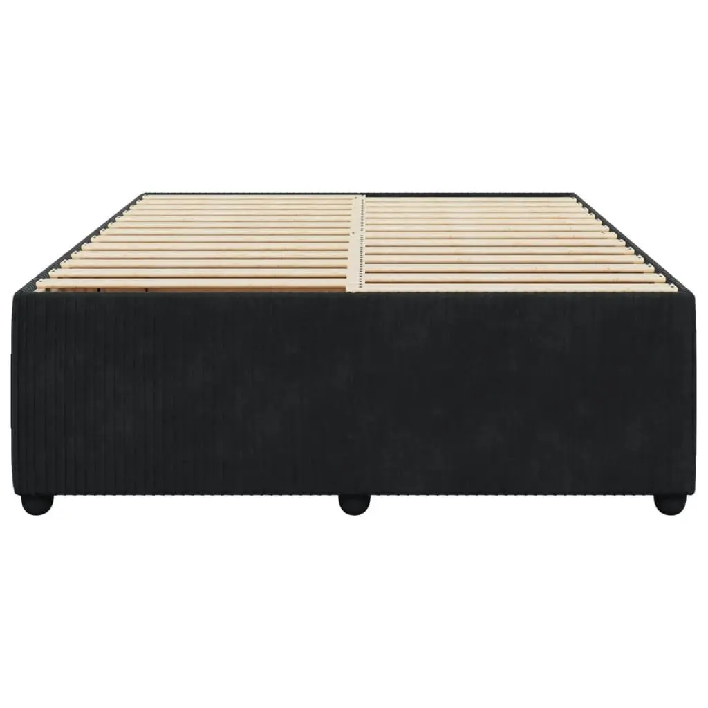 Bed Frame without Mattress Black Double Velvet 3285085