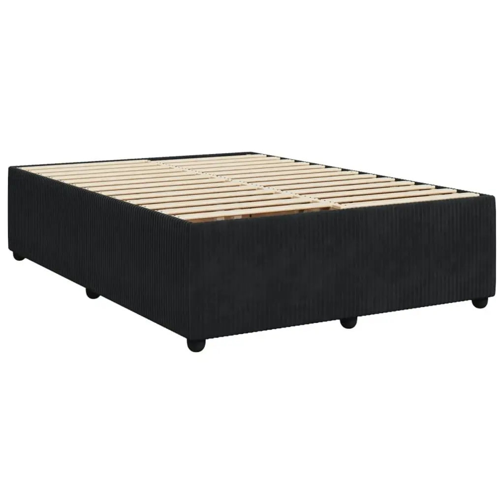 Bed Frame without Mattress Black Double Velvet 3285085