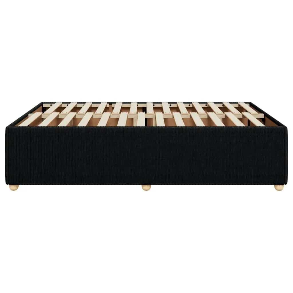 Bed Frame without Mattress Black Queen Fabric 3285079