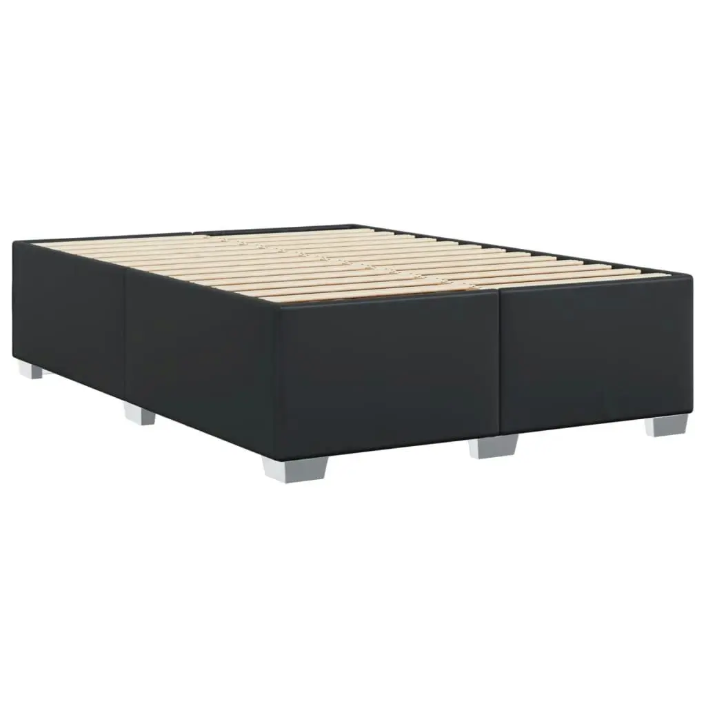 Bed Frame without Mattress Black Queen Faux Leather 3284592