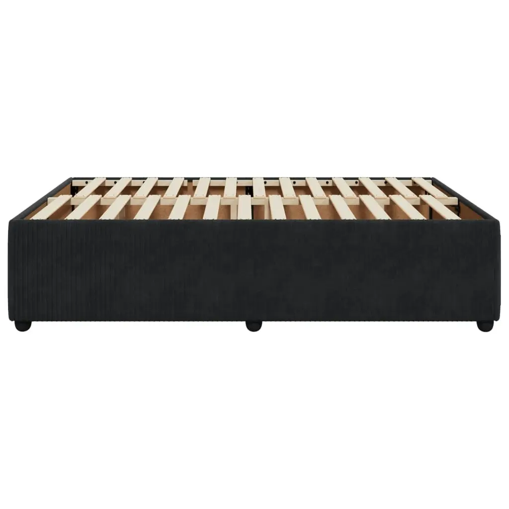 Bed Frame without Mattress Black Queen Velvet 3285087