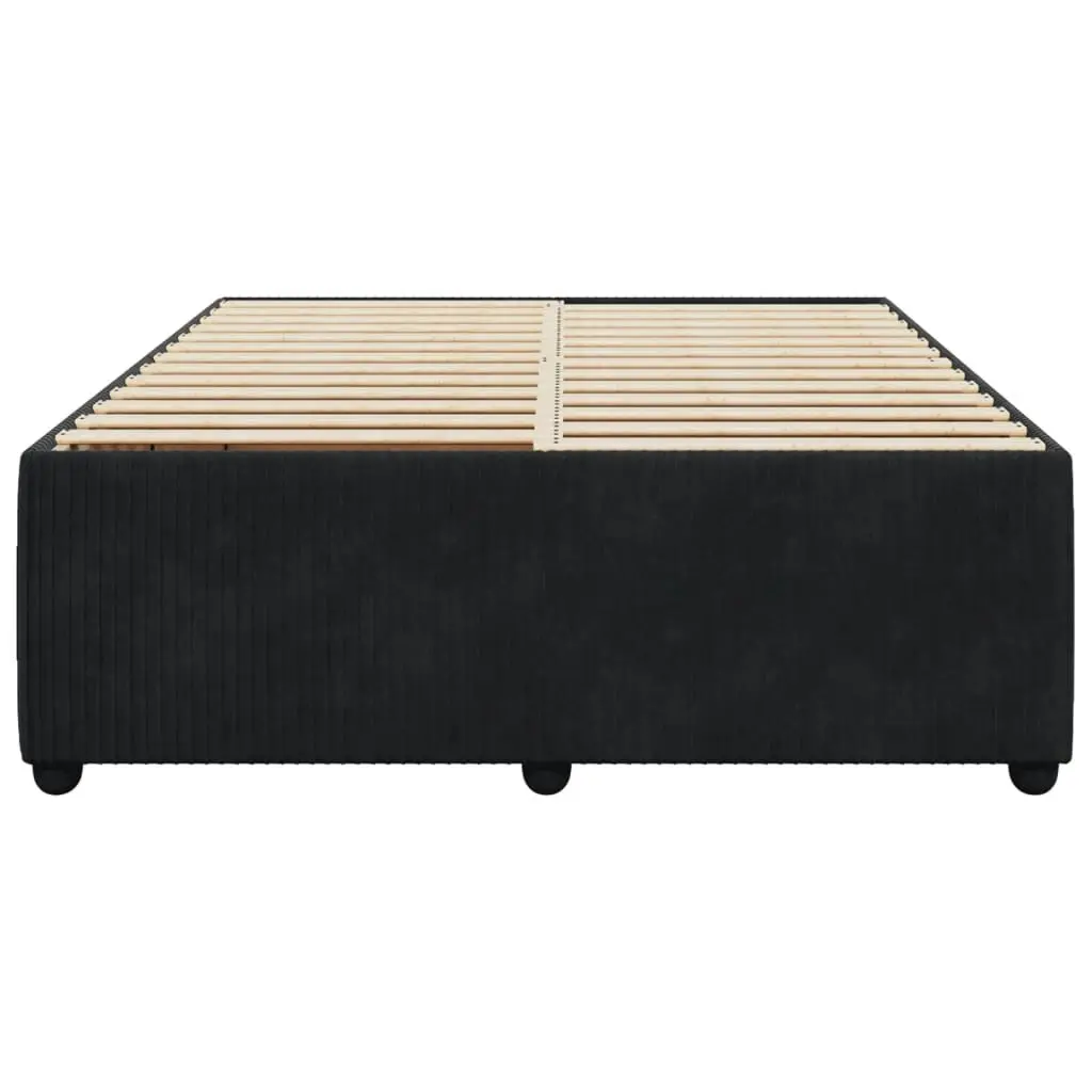 Bed Frame without Mattress Black Queen Velvet 3285087