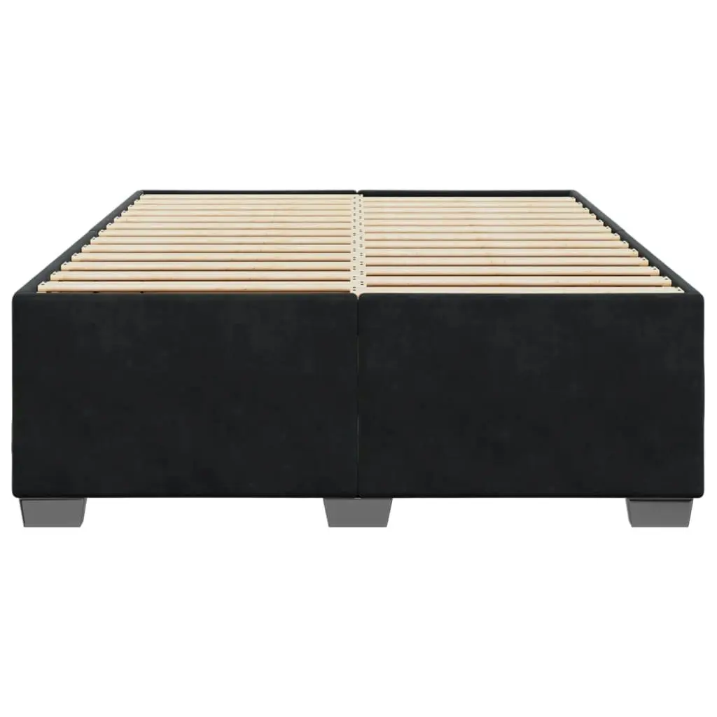 Bed Frame without Mattress Black??Double Velvet 3284684