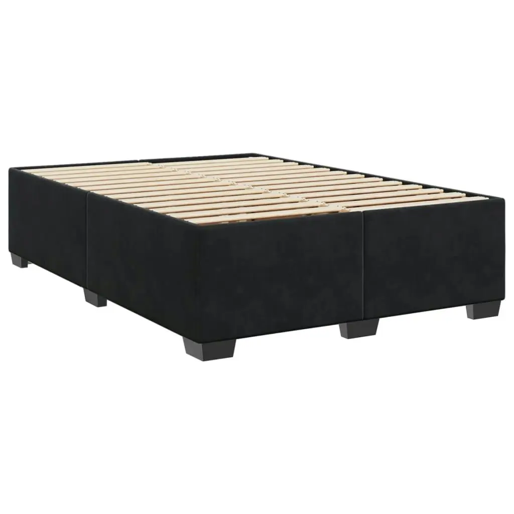 Bed Frame without Mattress Black??Double Velvet 3284684