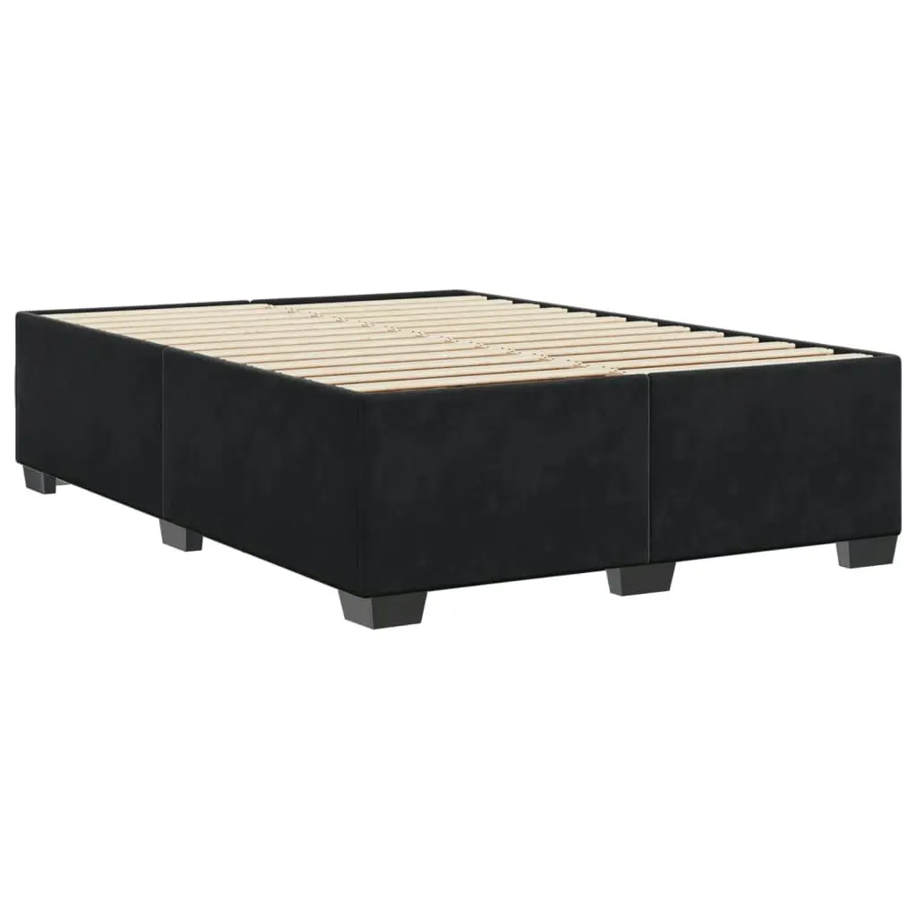 Bed Frame without Mattress Black??Double Velvet 3284684