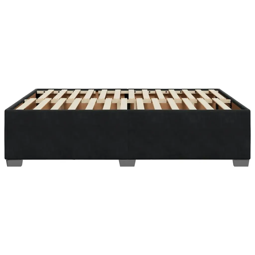 Bed Frame without Mattress Black??Double Velvet 3284684