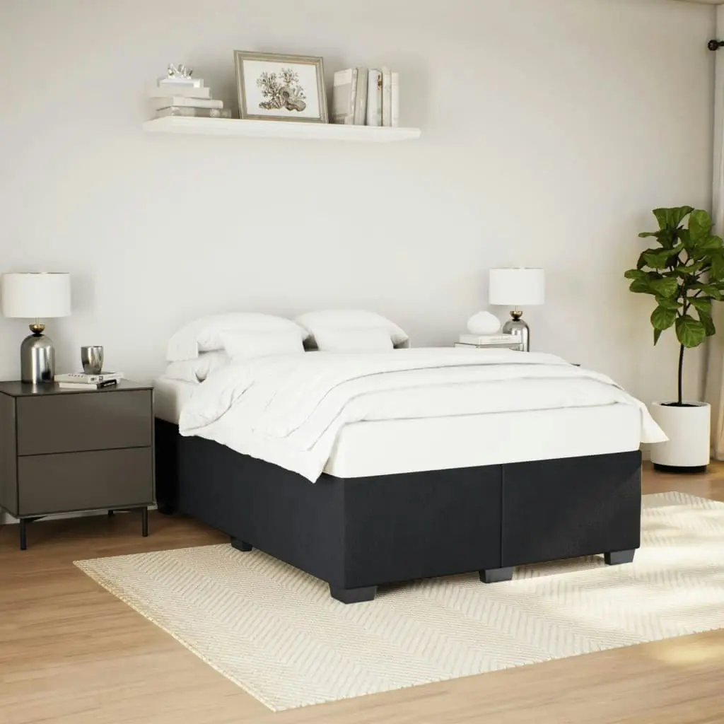 Bed Frame without Mattress Black??Queen Velvet 3284686