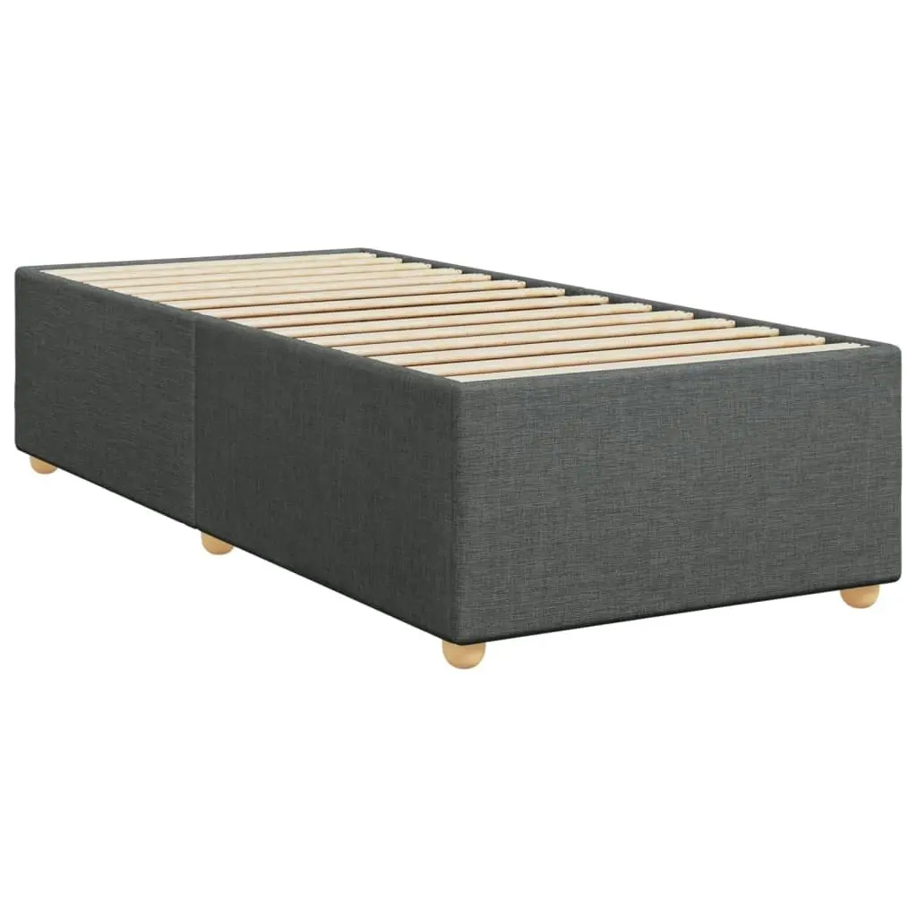 Bed Frame without Mattress Dark Grey 90x190 cm Fabric 3284695