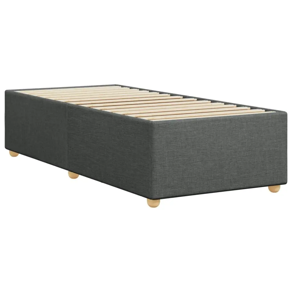 Bed Frame without Mattress Dark Grey 90x190 cm Fabric 3284695