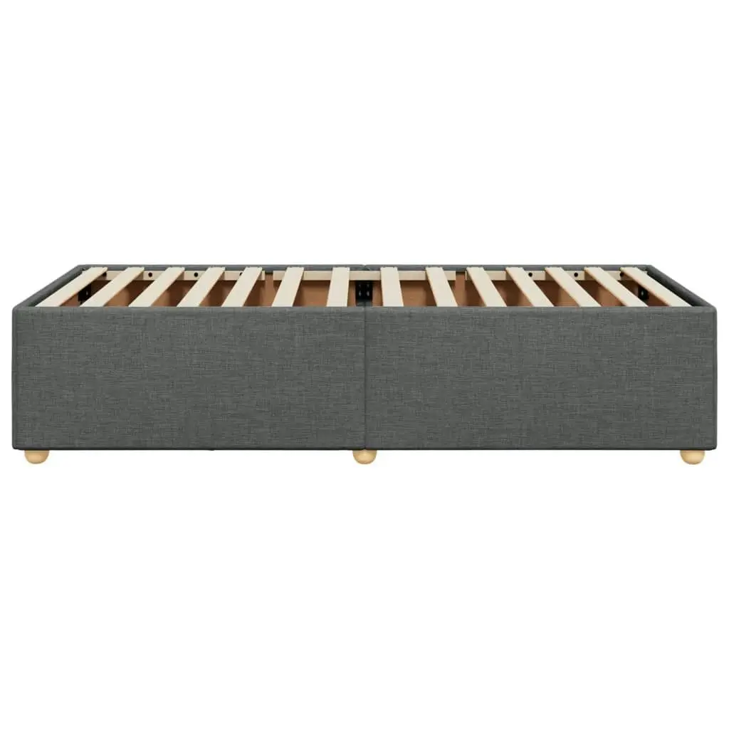 Bed Frame without Mattress Dark Grey 90x190 cm Fabric 3284695