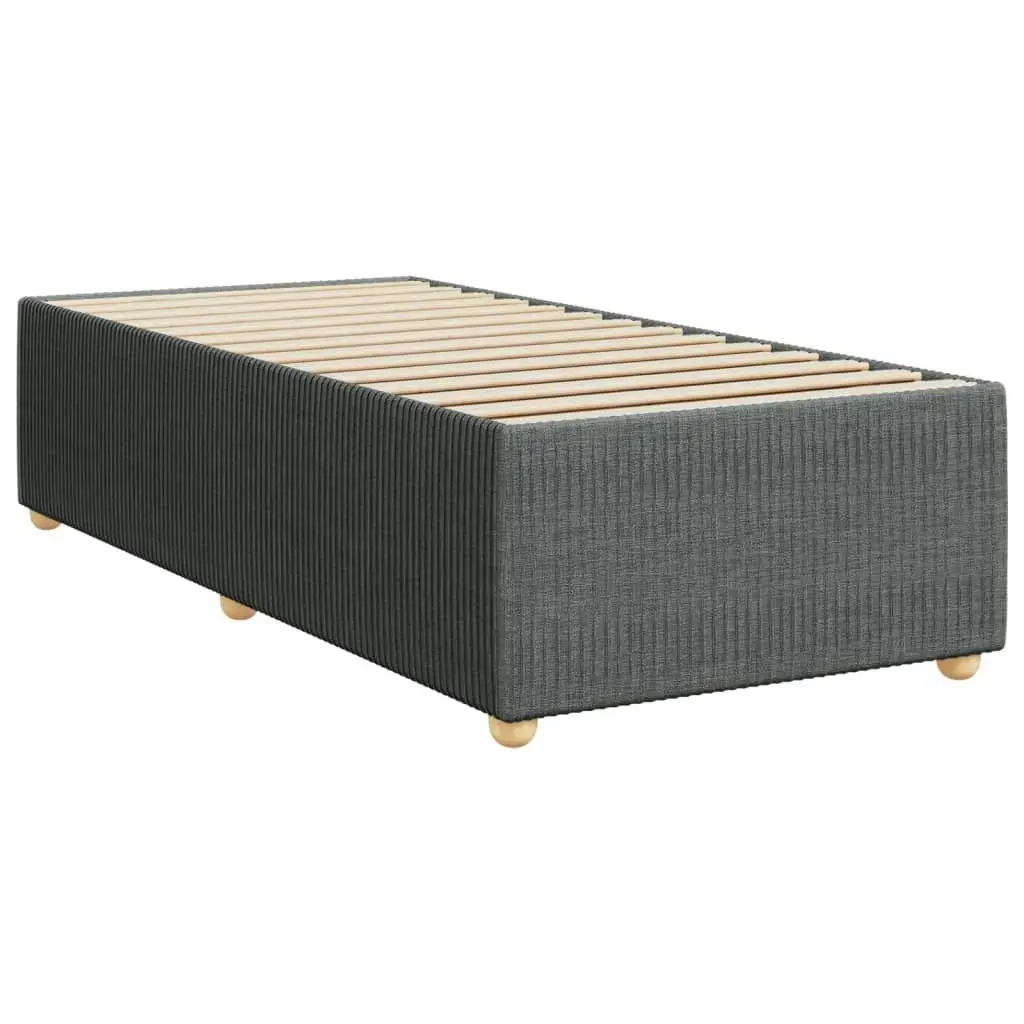 Bed Frame without Mattress Dark Grey 90x190 cm Fabric 3284901