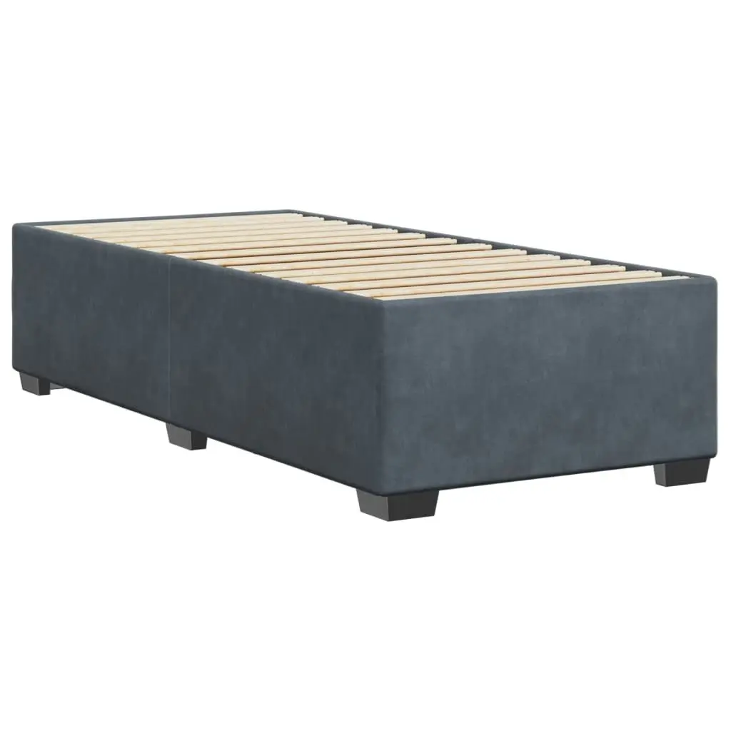 Bed Frame without Mattress Dark Grey 90x190 cm Velvet 3284602