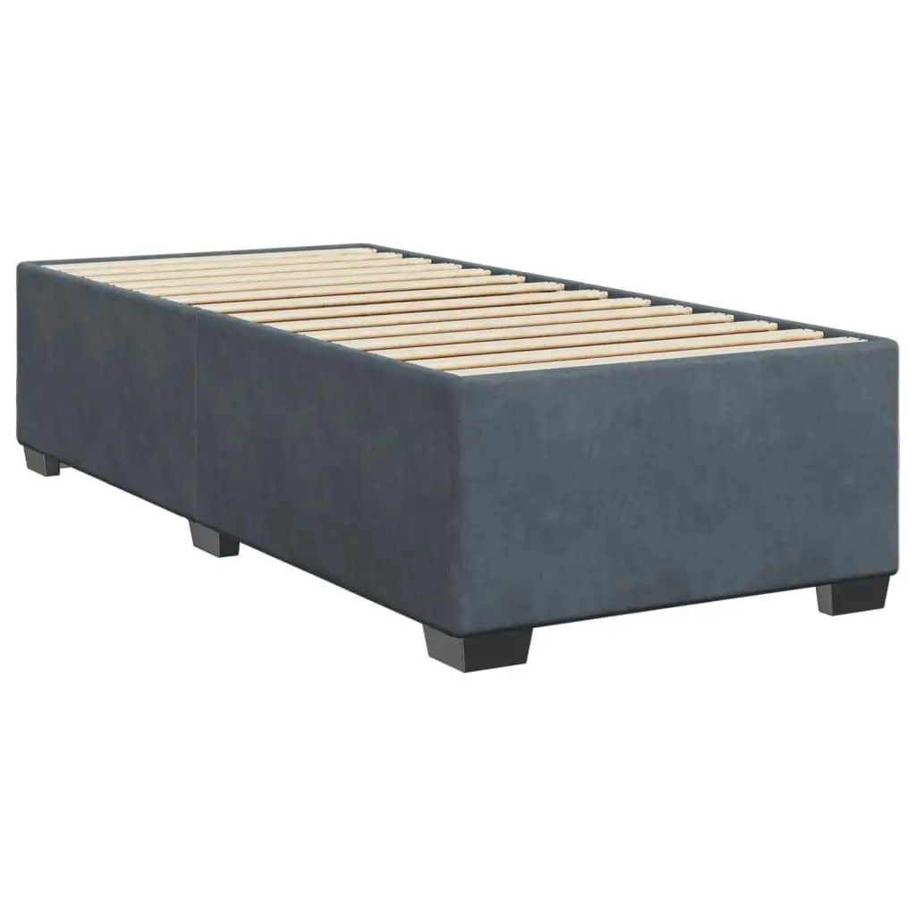 Bed Frame without Mattress Dark Grey 90x190 cm Velvet 3284602