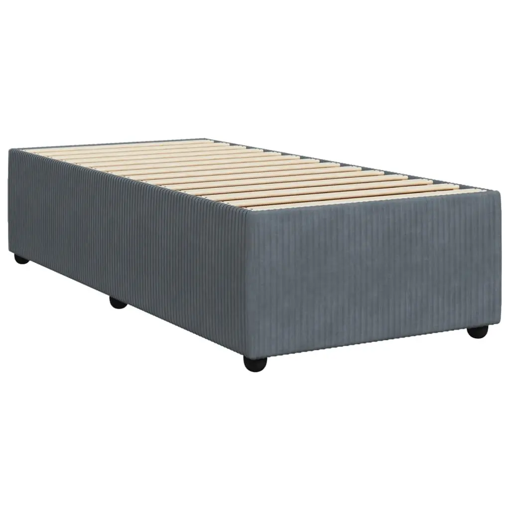 Bed Frame without Mattress Dark Grey 90x190 cm Velvet 3284977