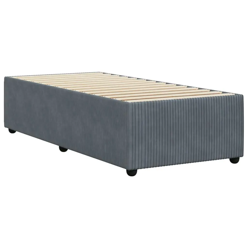 Bed Frame without Mattress Dark Grey 90x190 cm Velvet 3285080