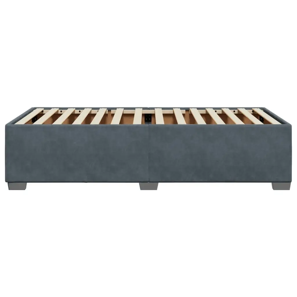 Bed Frame without Mattress Dark Grey??90x190 cm Velvet 3284679