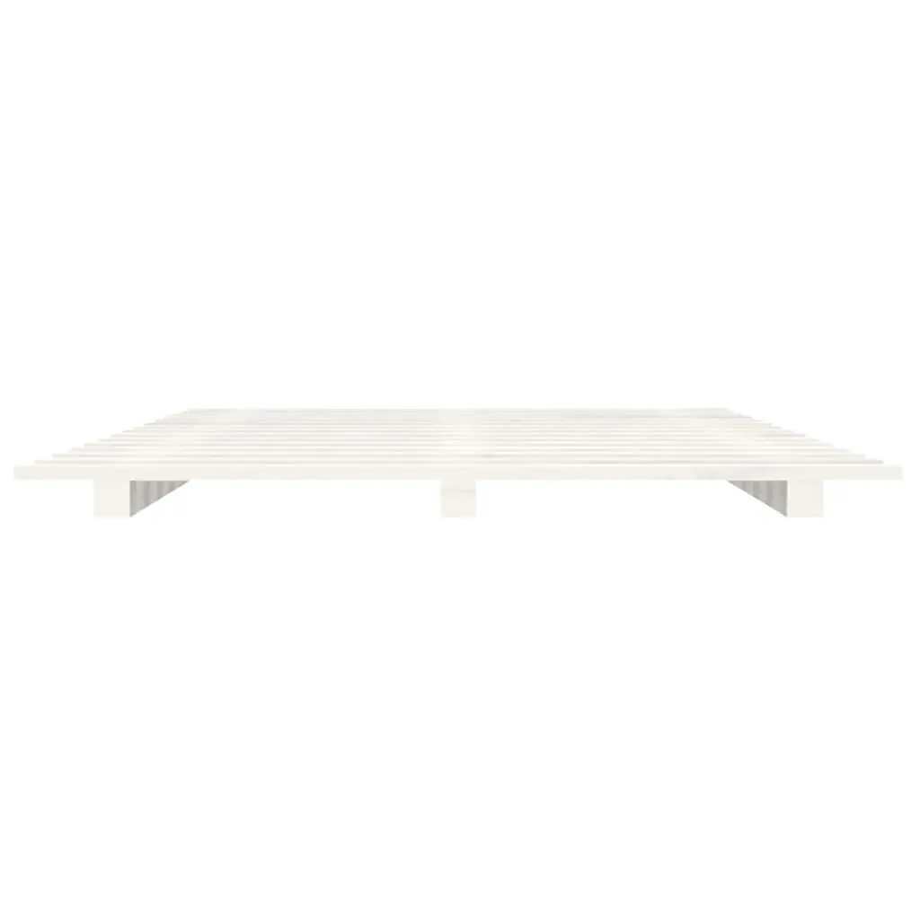 Bed Frame without Mattress White 90x190 cm Solid Wood Pine 824589