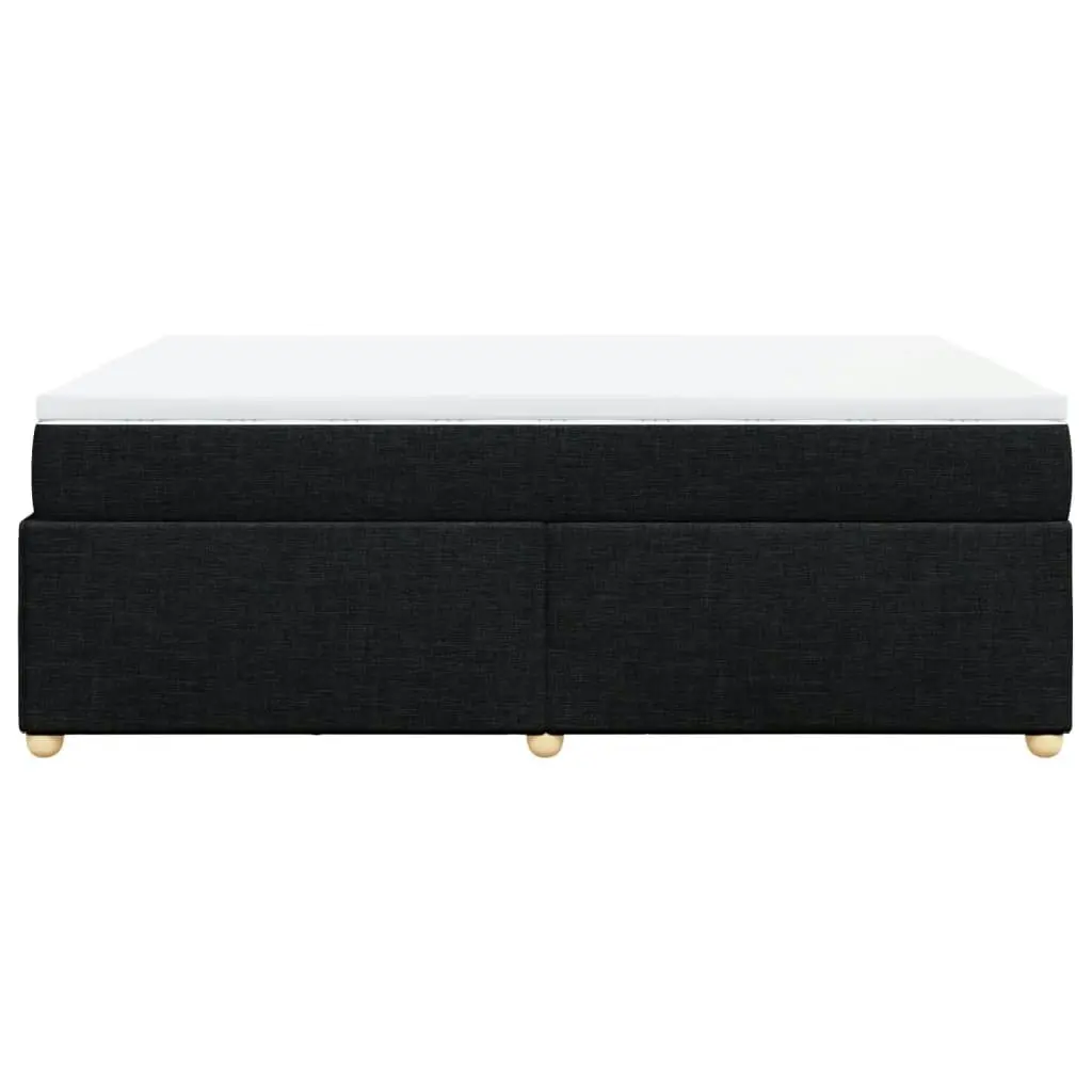 Box Spring Bed with Mattress Black Queen Fabric 3285427