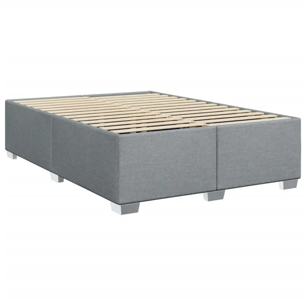 Box Spring Bed with Mattress Dark Grey Double Fabric 3286082