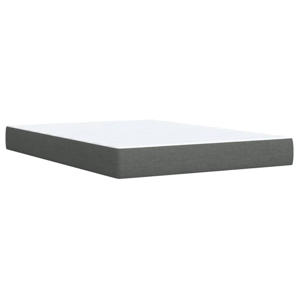 Box Spring Bed with Mattress Dark Grey Double Fabric 3287960