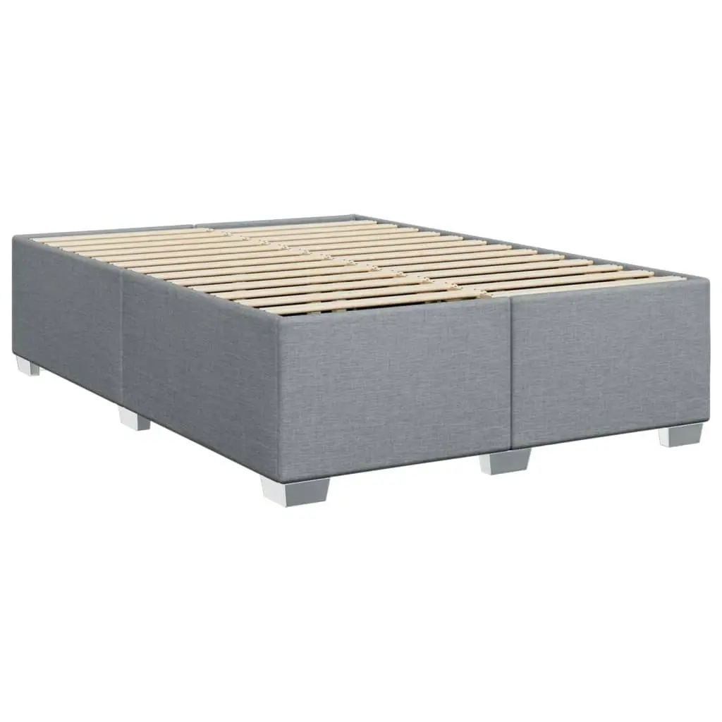 Box Spring Bed with Mattress Dark Grey Queen Fabric 3286092