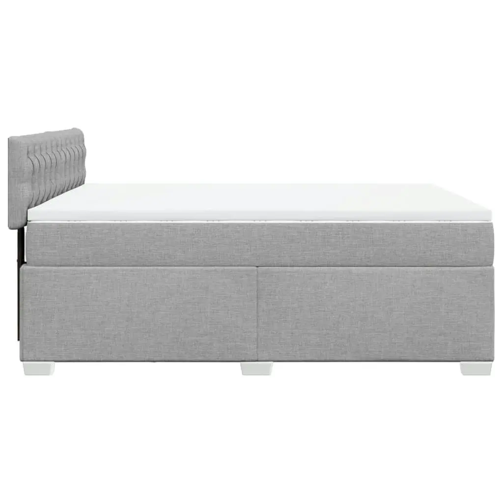 Box Spring Bed with Mattress Dark Grey Queen Fabric 3286092