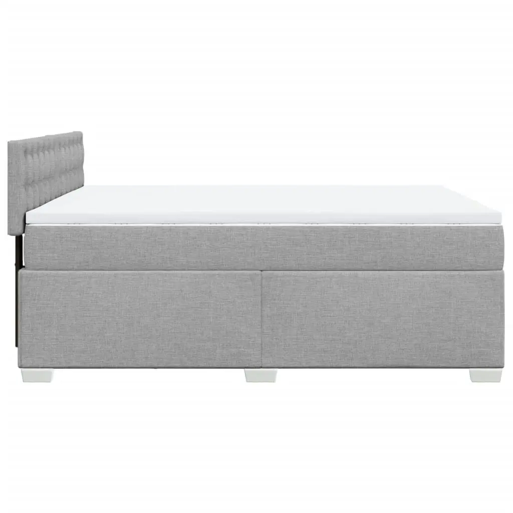 Box Spring Bed with Mattress Dark Grey Queen Fabric 3286094