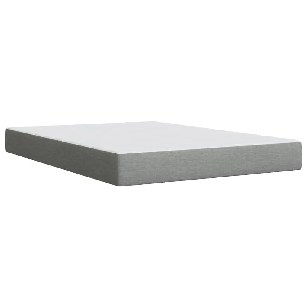 Box Spring Bed with Mattress Dark Grey Queen Fabric 3286094