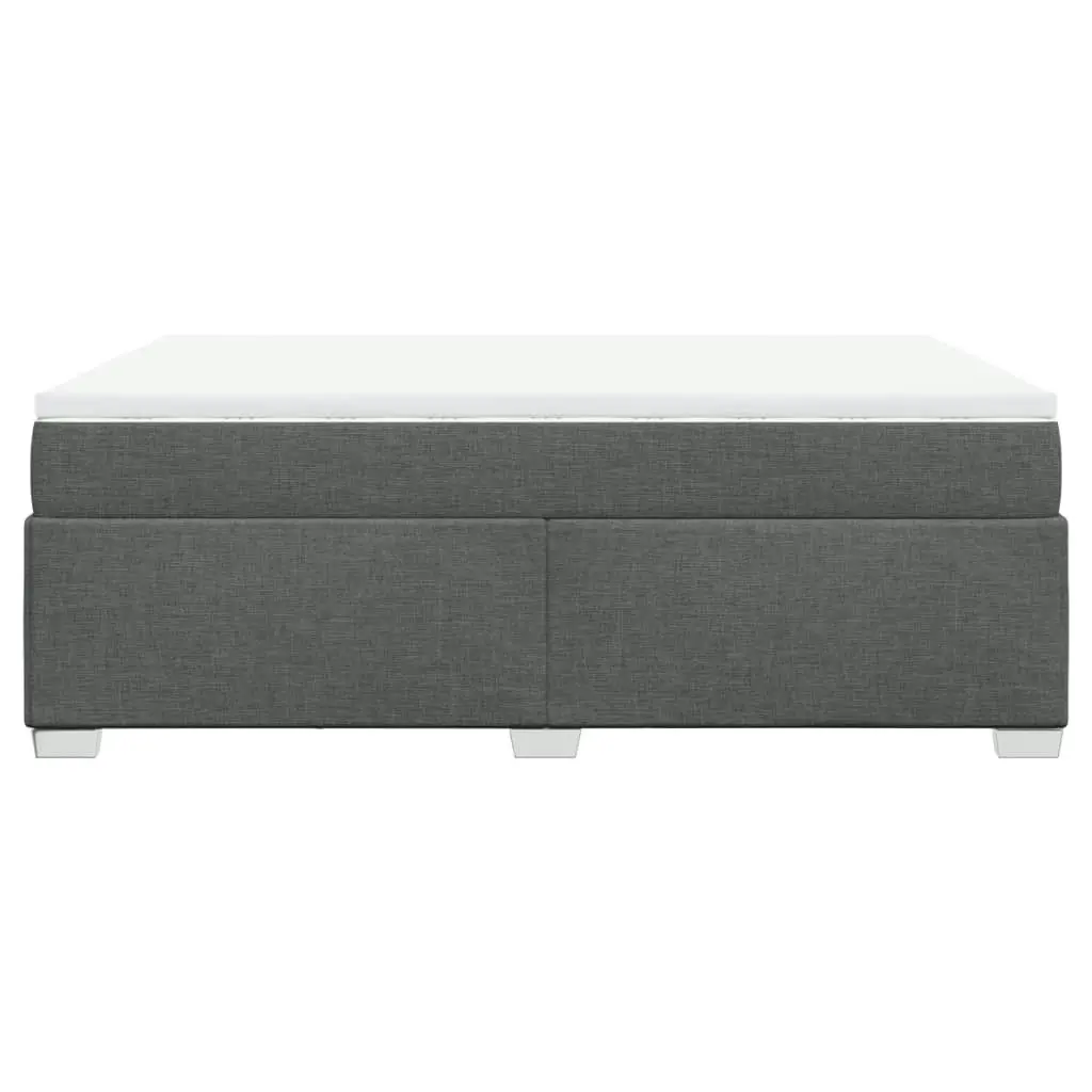 Box Spring Bed with Mattress Light Grey Double Fabric 3285181