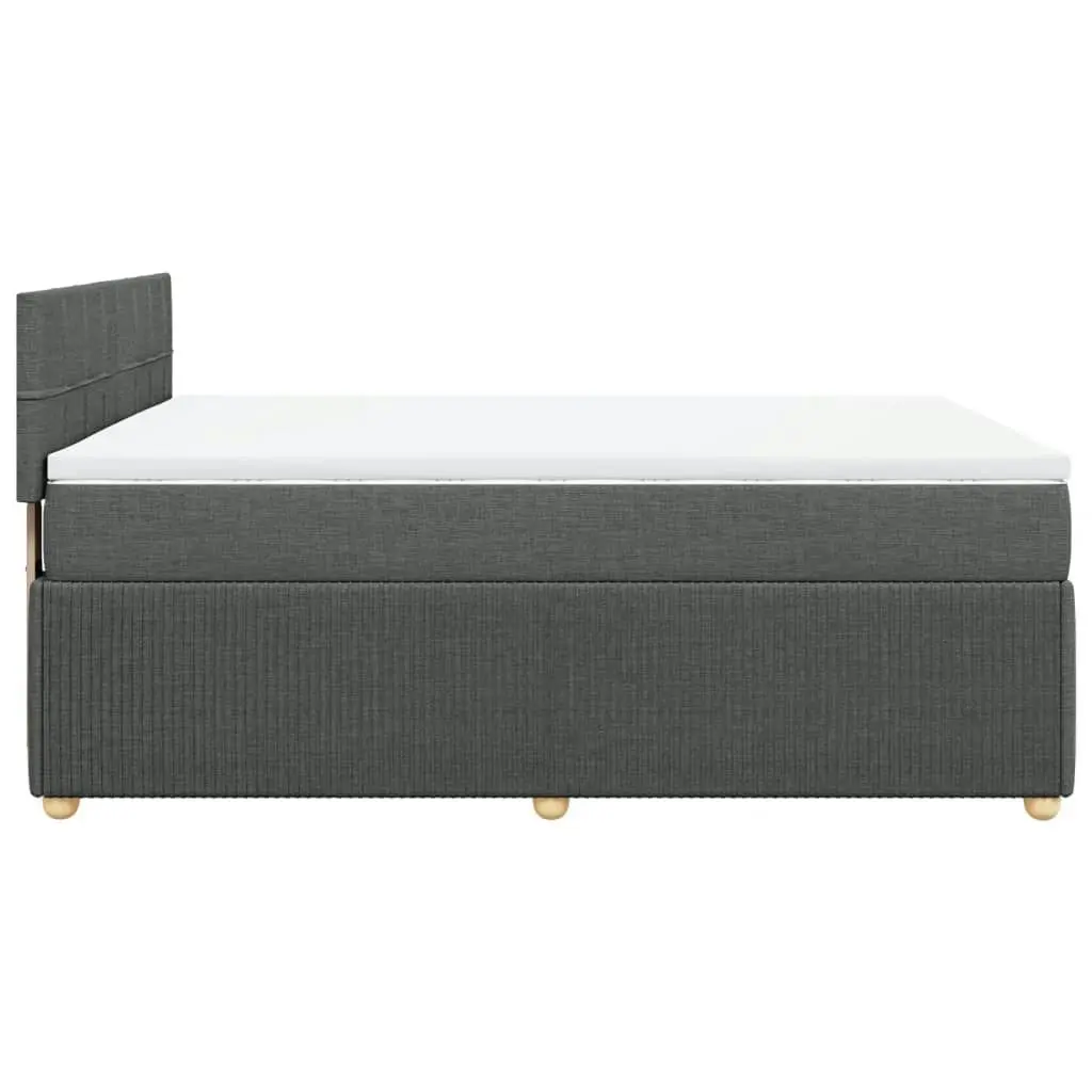 Box Spring Bed with Mattress Light Grey Double Fabric 3290262