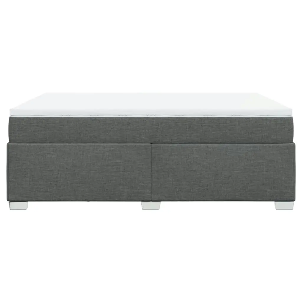 Box Spring Bed with Mattress Light Grey Queen Fabric 3285183