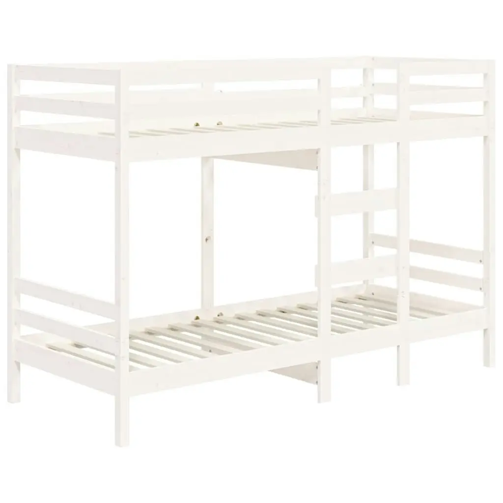 Bunk Bed White 92x187 cm Single Size Solid Wood Pine 3139840