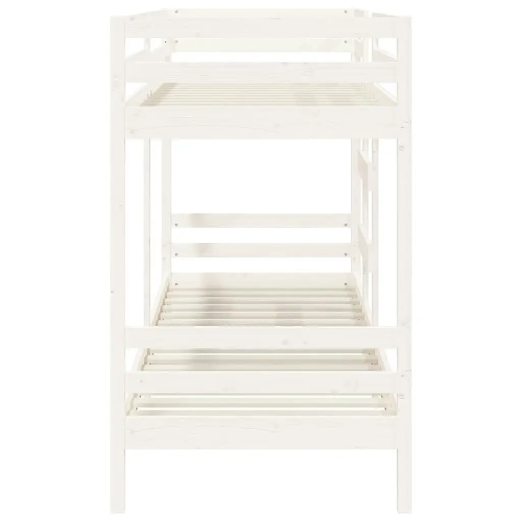 Bunk Bed White 92x187 cm Single Size Solid Wood Pine 3139840