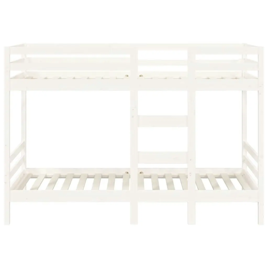 Bunk Bed White 92x187 cm Single Size Solid Wood Pine 3139840