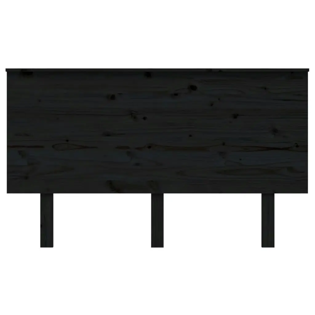 Bed Headboard Black 139x6x82.5 cm Solid Wood Pine 819169