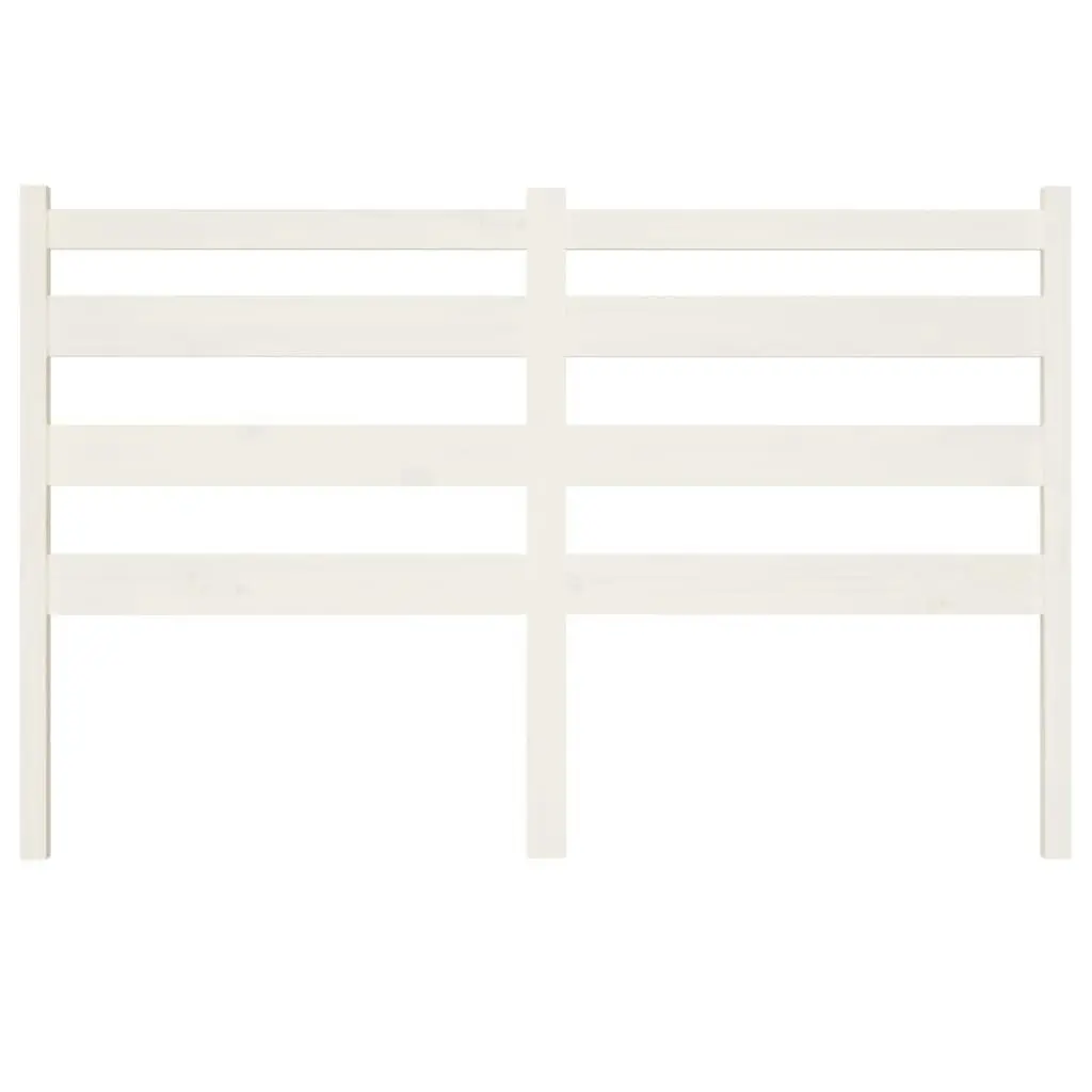 Bed Headboard White 156 cm Solid Wood Pine 818426