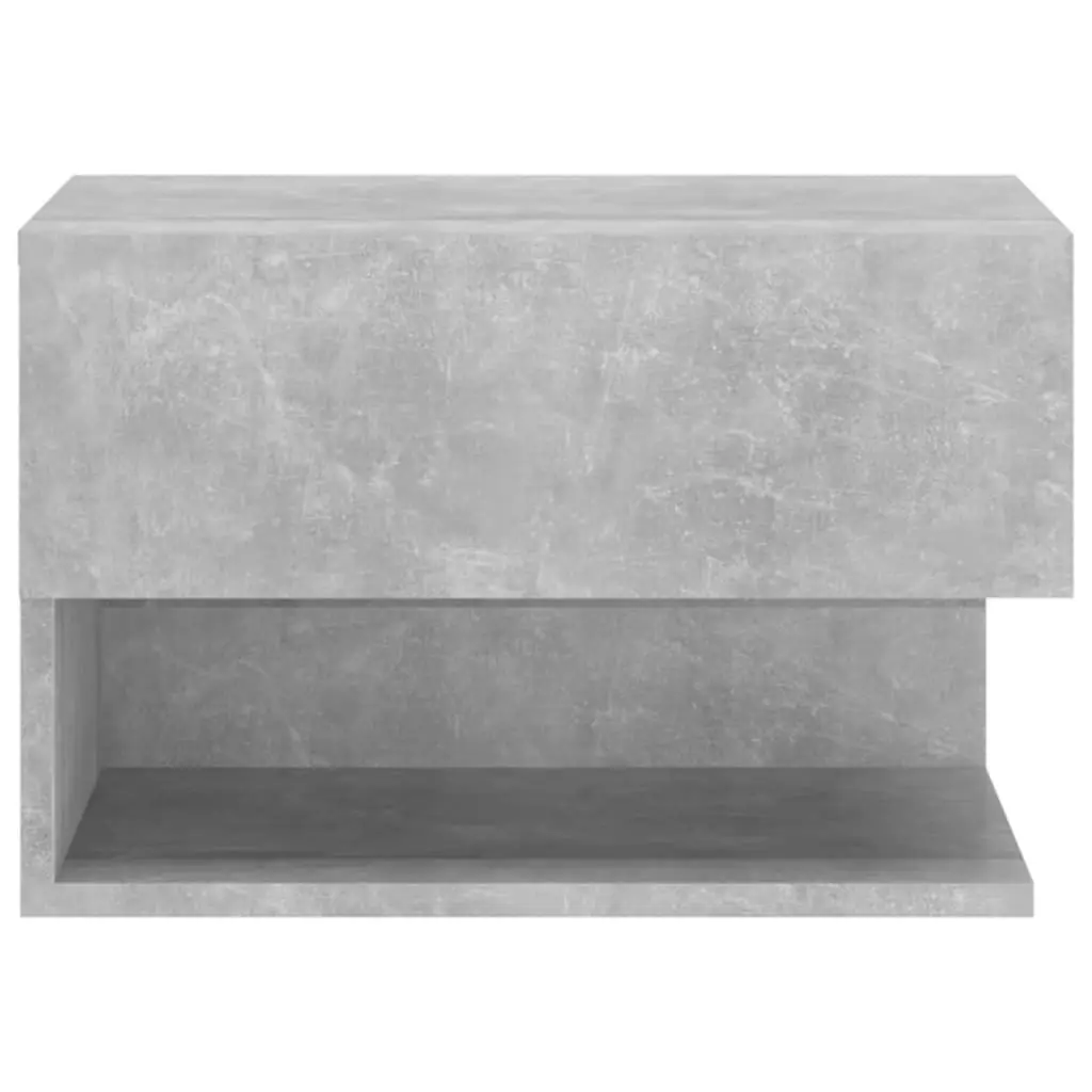 Wall-mounted Bedside Cabinet Concrete Grey 810961