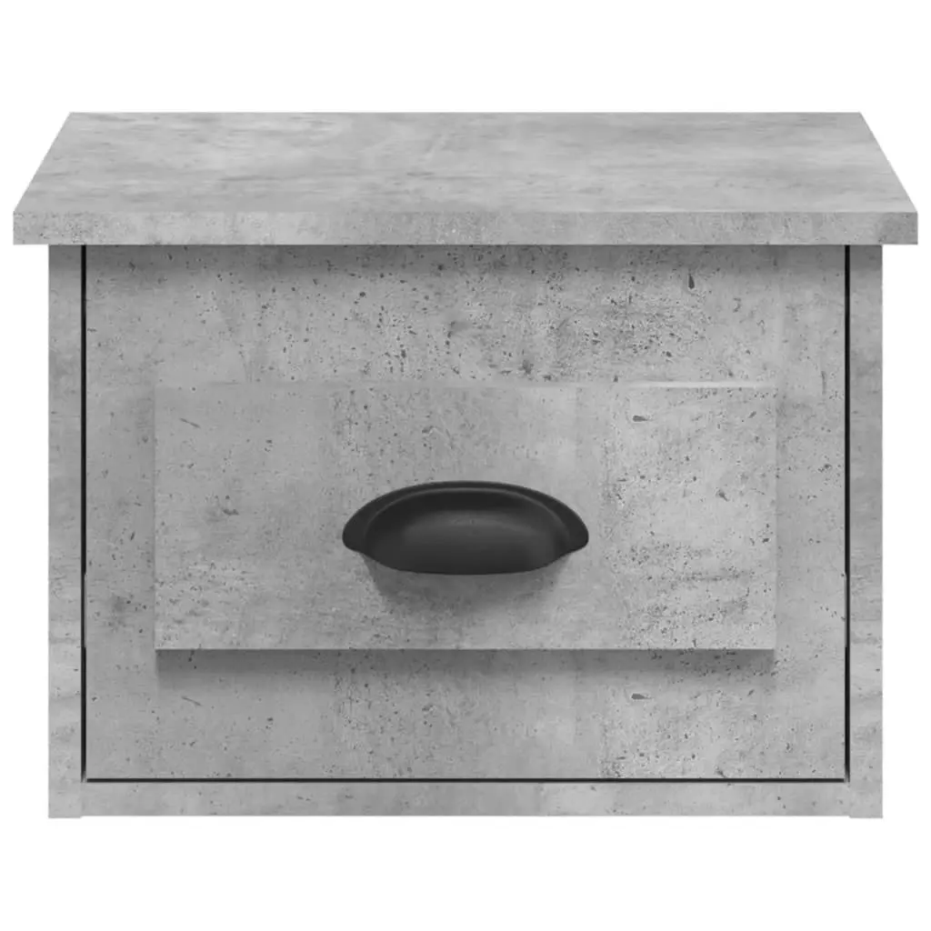 Wall-mounted Bedside Cabinet Concrete Grey 41.5x36x28cm 816384