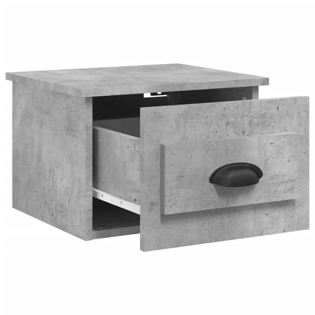 Wall-mounted Bedside Cabinet Concrete Grey 41.5x36x28cm 816384