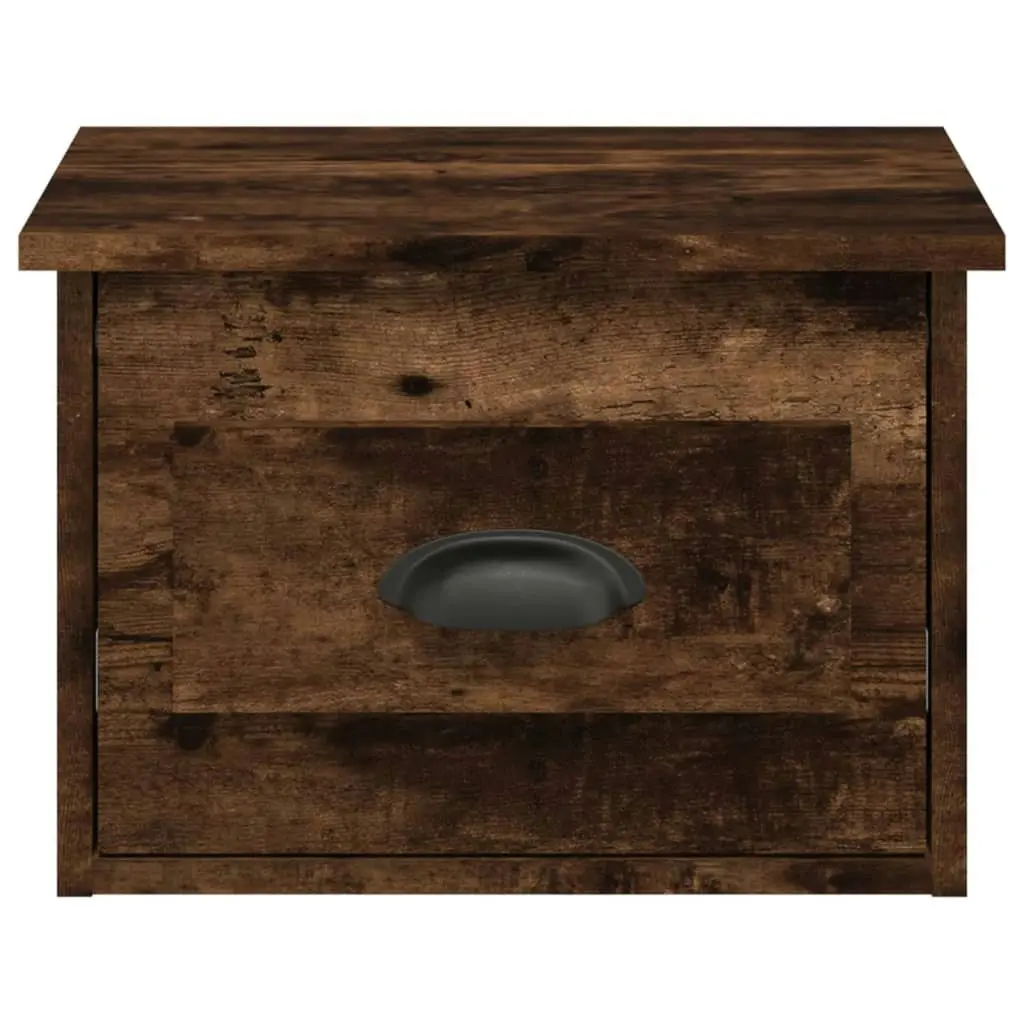 Wall-mounted Bedside Cabinet Smoked Oak 41.5x36x28cm 816386