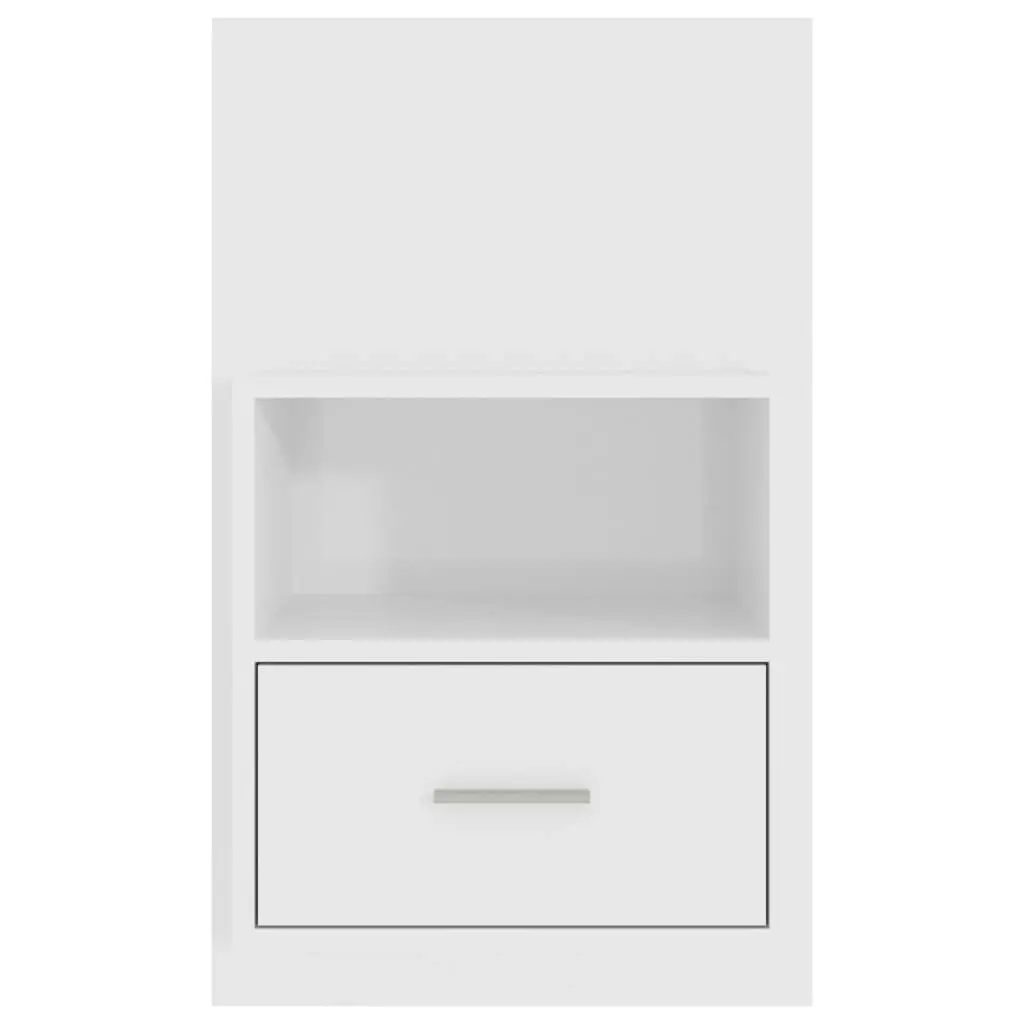 Wall-mounted Bedside Cabinet High Gloss White 811019