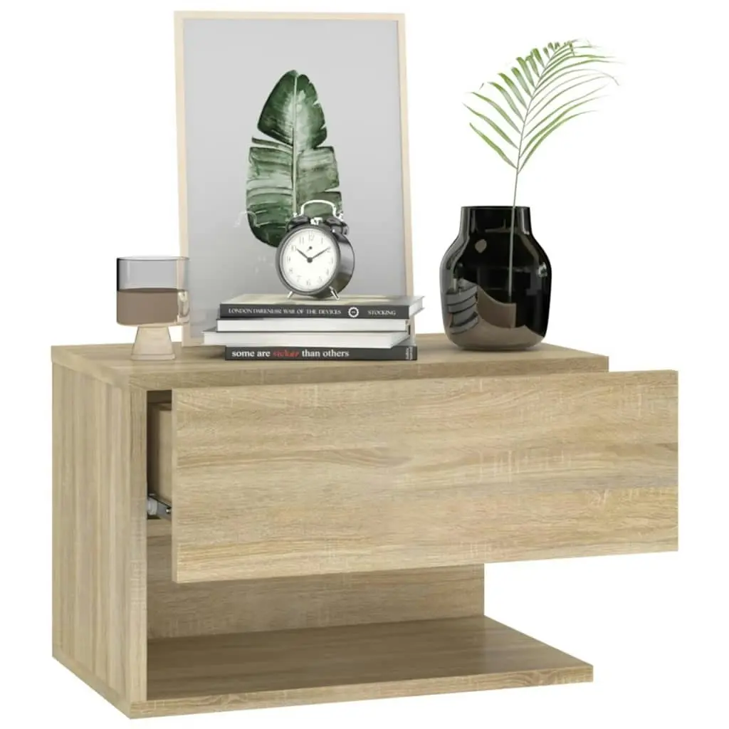 Wall-mounted Bedside Cabinet Sonoma Oak 810959