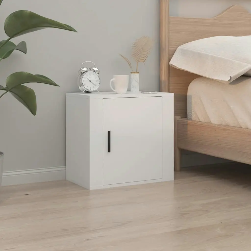 Wall-mounted Bedside Cabinet White 50x30x47 cm 816864