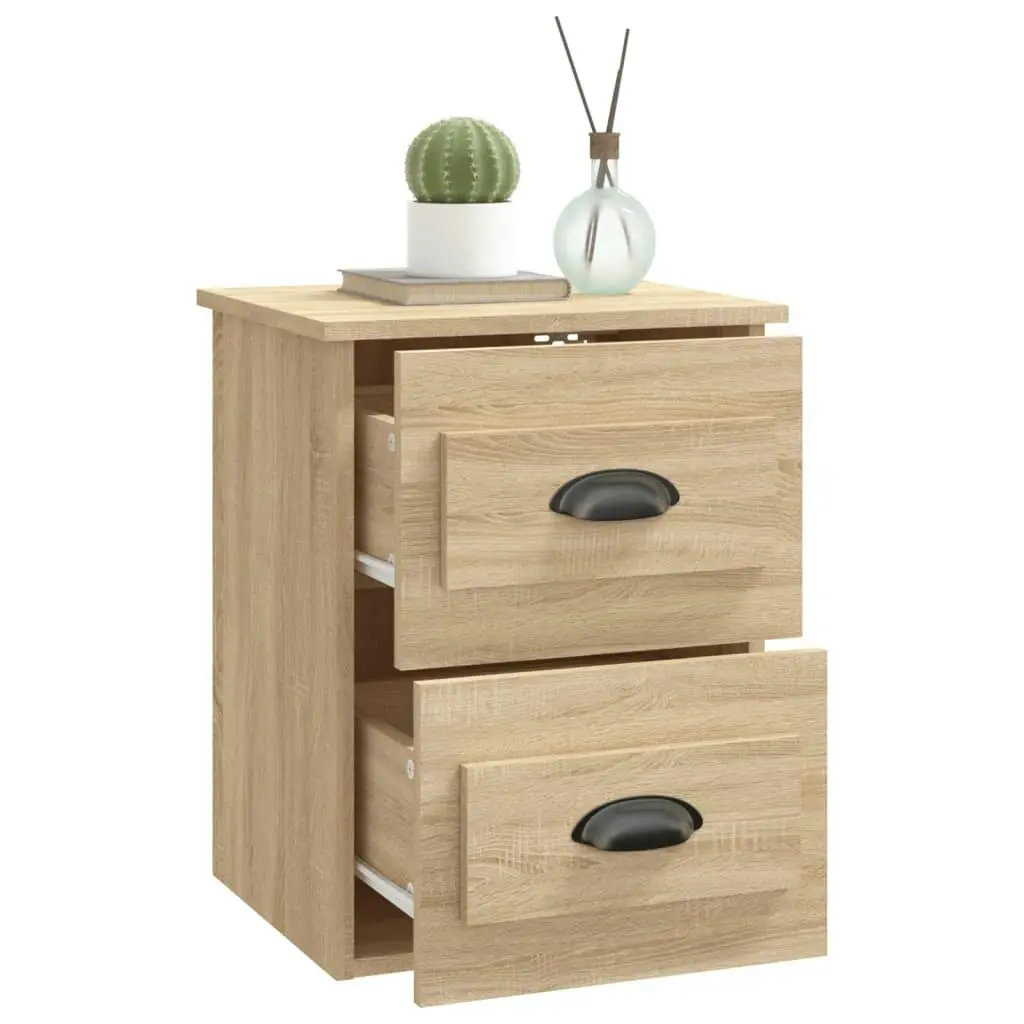 Wall-mounted Bedside Cabinet Sonoma Oak 41.5x36x53cm 816398