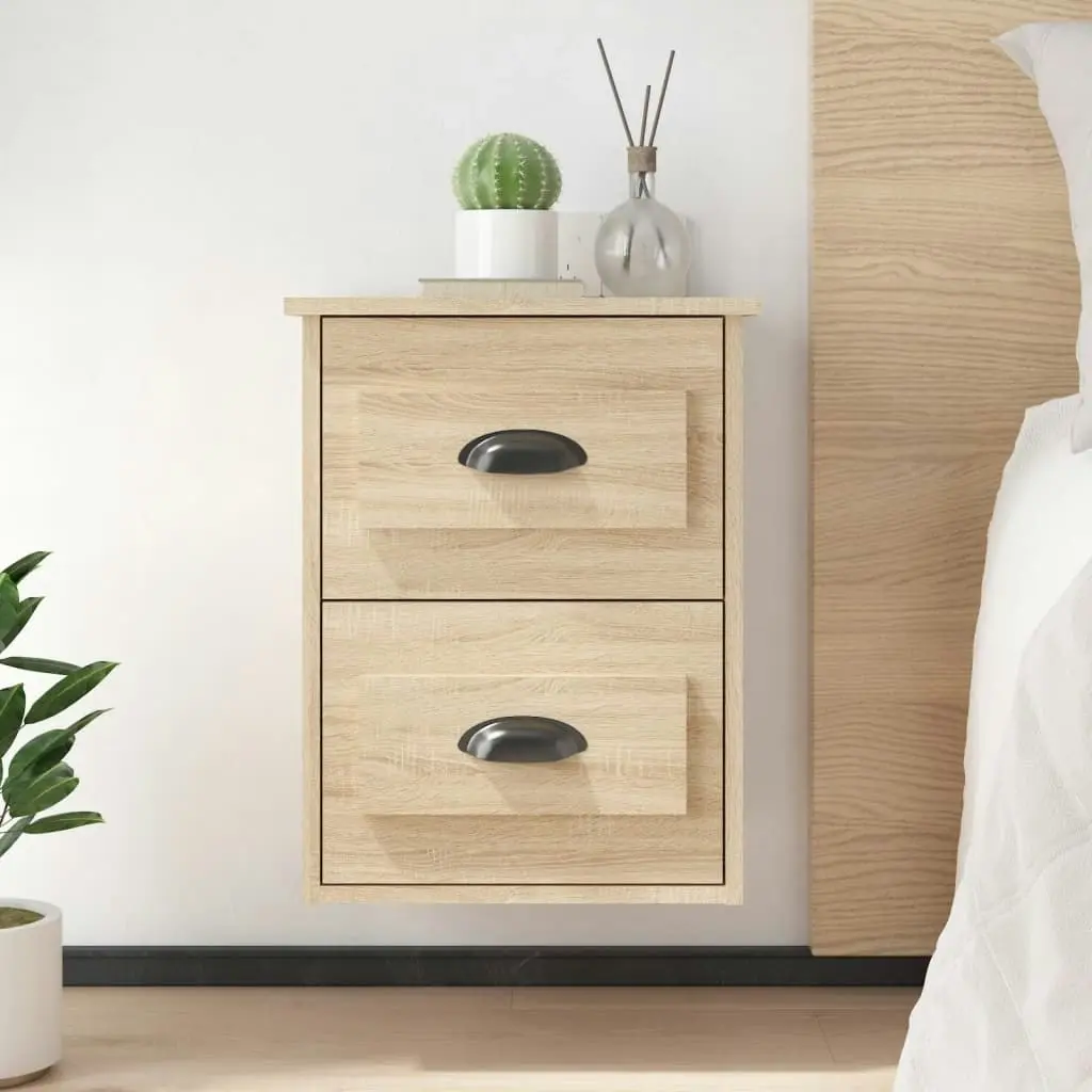 Wall-mounted Bedside Cabinet Sonoma Oak 41.5x36x53cm 816398