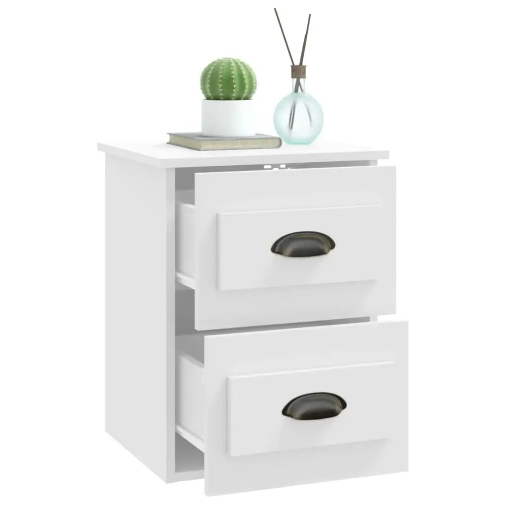 Wall-mounted Bedside Cabinet White 41.5x36x53cm 816392