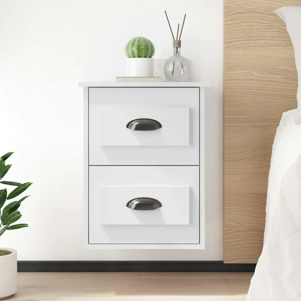 Wall-mounted Bedside Cabinet White 41.5x36x53cm 816392