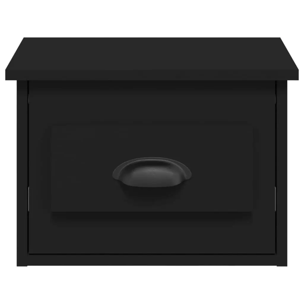 Wall-mounted Bedside Cabinets 2 pcs Black 41.5x36x28cm 816379