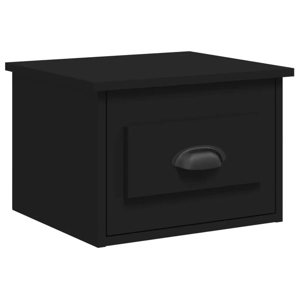 Wall-mounted Bedside Cabinets 2 pcs Black 41.5x36x28cm 816379