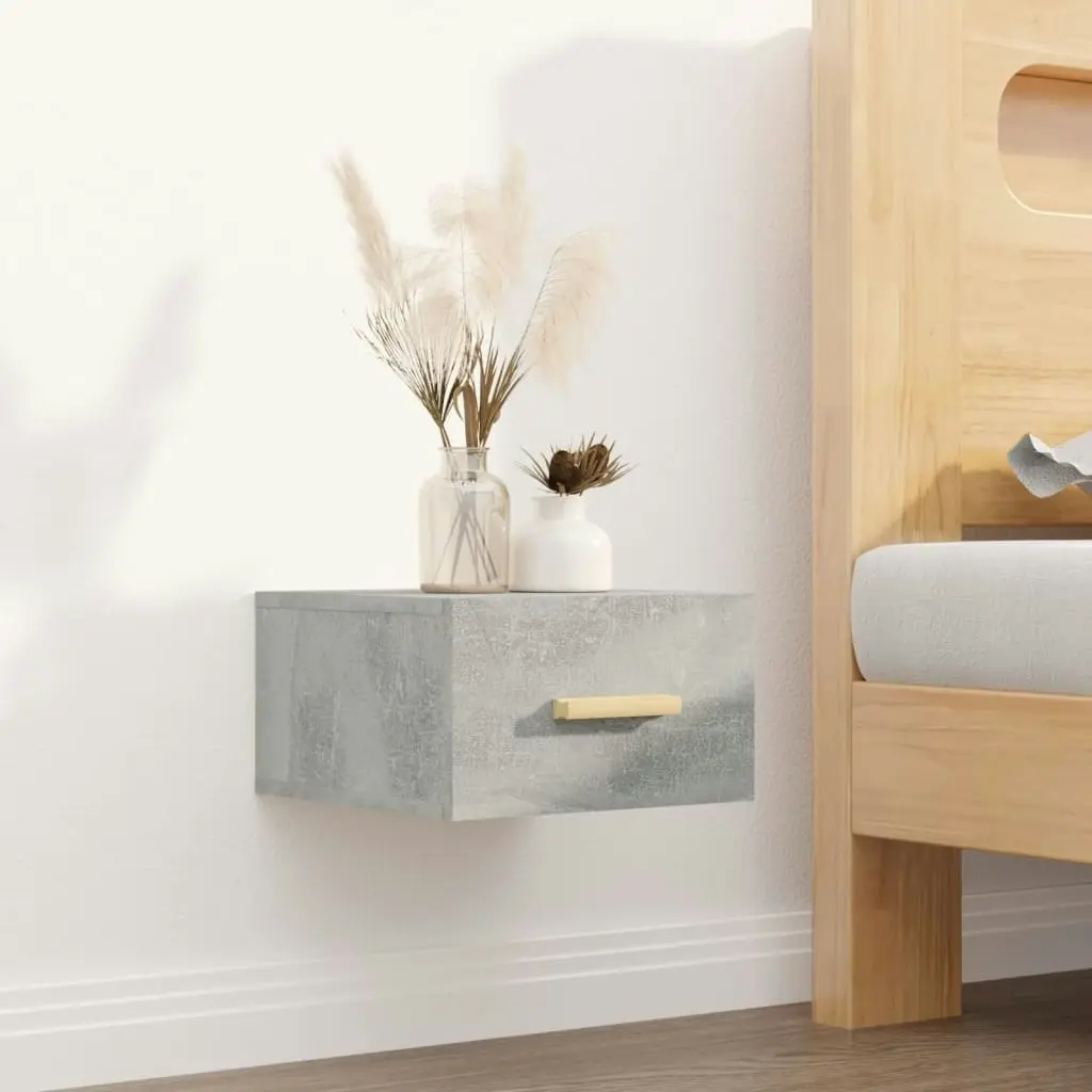 Wall-mounted Bedside Cabinets 2 pcs Concrete Grey 35x35x20 cm 812843